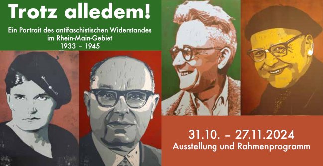 Der „Trotz alledem!“ Ausstellungs-Flyer Rüsselsheim (2024)